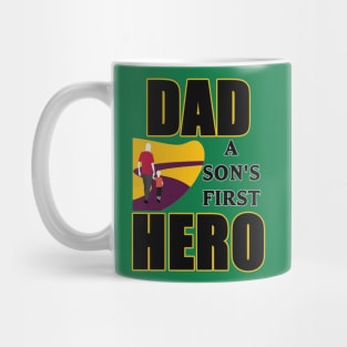 Dad A Sons First Superhero | Superhero Dad Shirt Mug